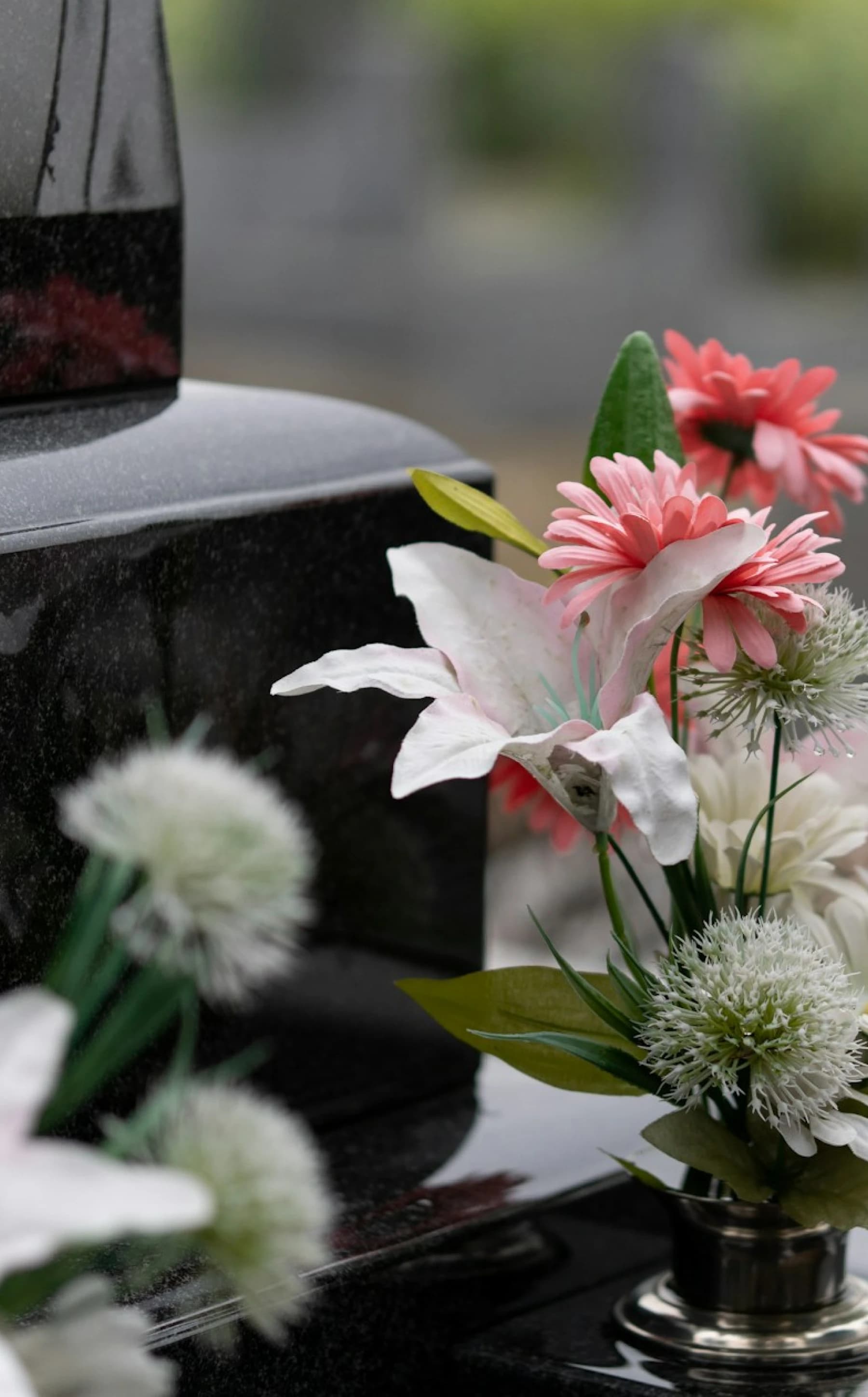 Flores preparadas para uma homenagem